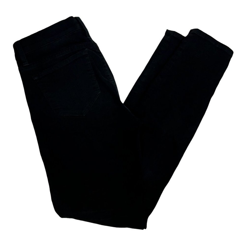 J. Crew Womens Toothpick Slim Skinny Jeans Black Distressed Stretch Pockets 26